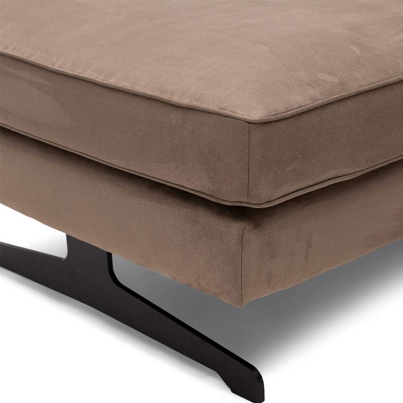 The Camille Footstool, scottish suede, liver