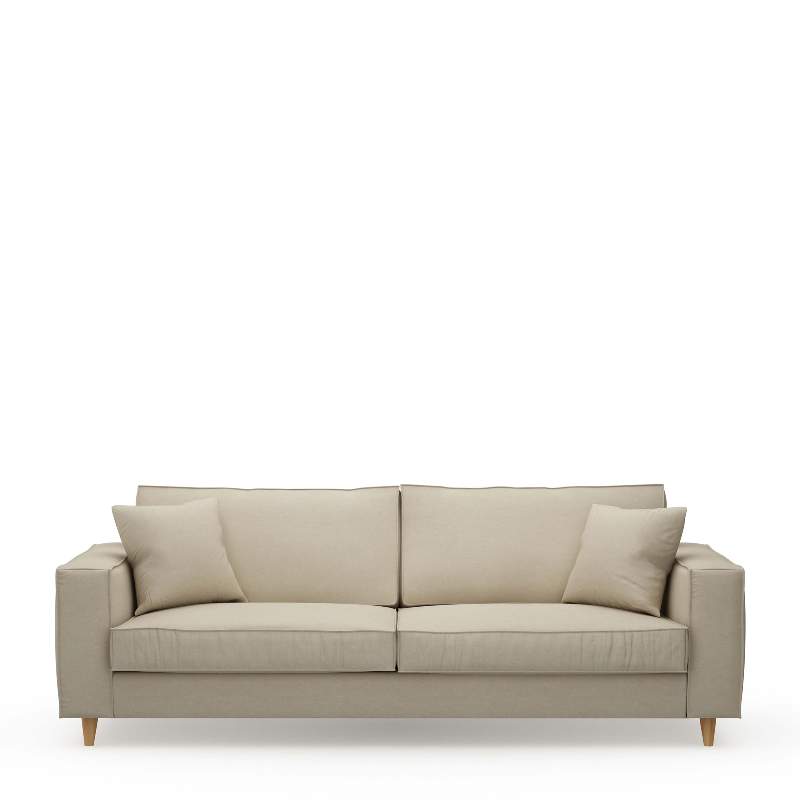 Kendall Sofa 3,5 Seater, oxford weave, flanders flax