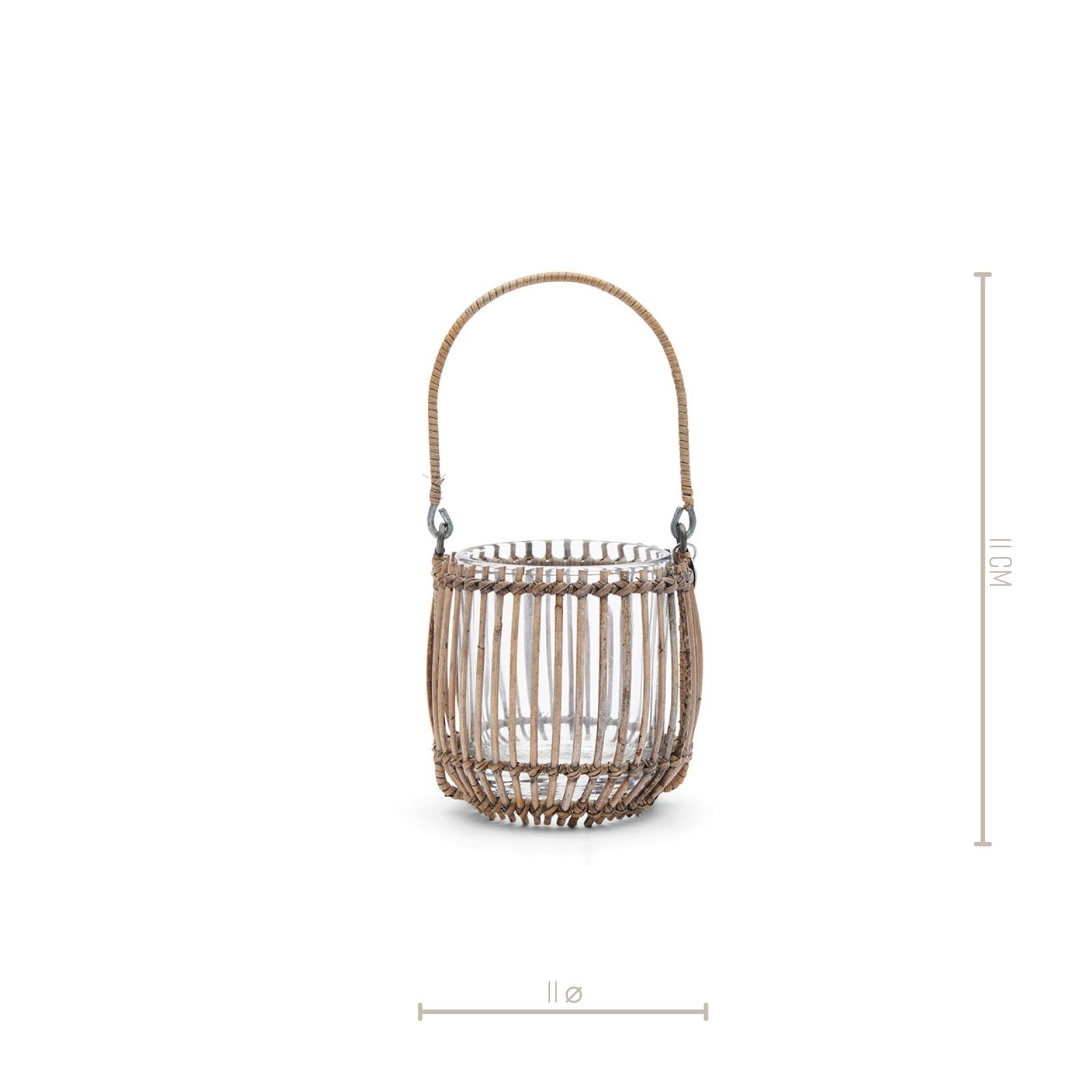 Rustic Rattan Vertical Weave Votive Rustic Rattan Vertical Weave Votive