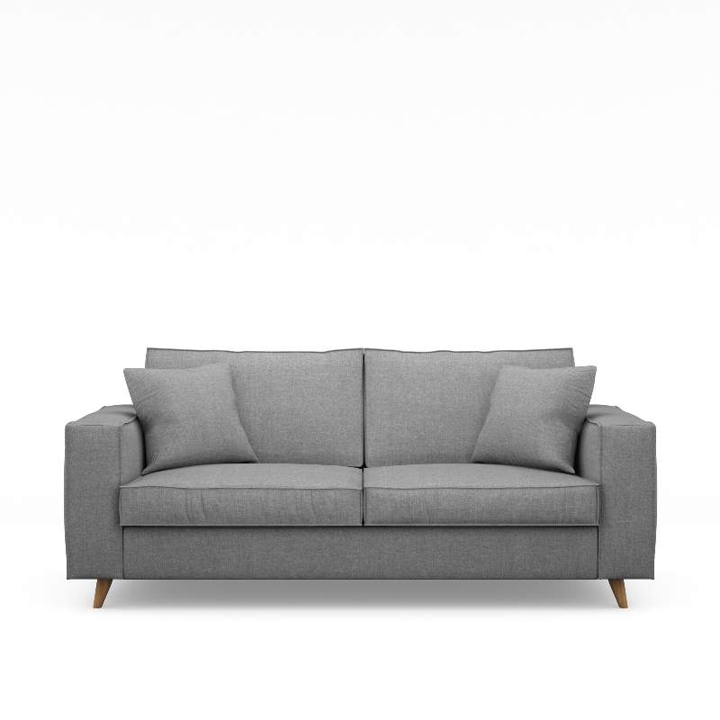 Kendall Sofa 2,5 Seater, washed cotton, grey