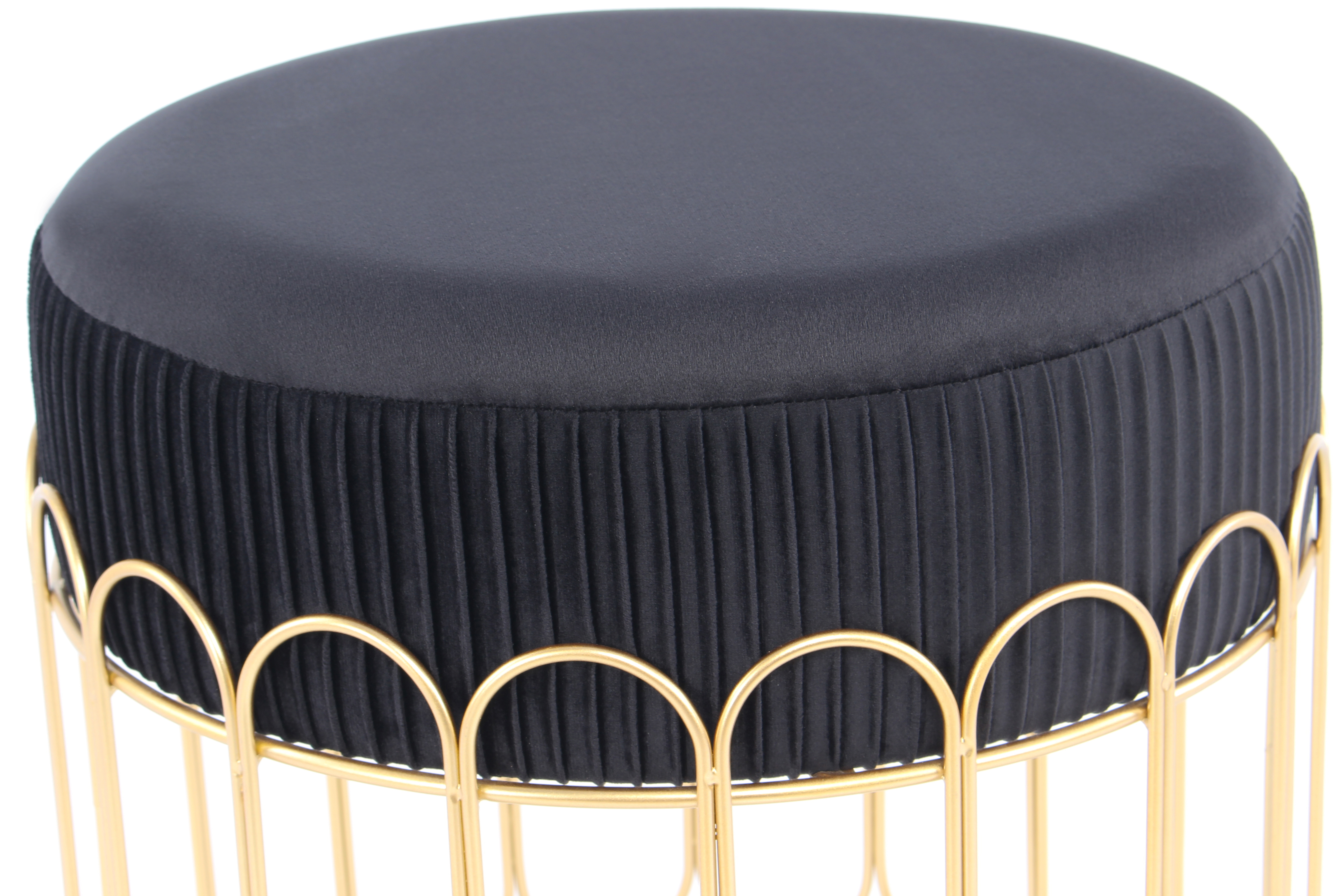 Hocker Cleopatra 425 Schwarz / Gold