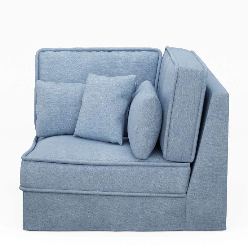 Metropolis Corner, washed cotton, ice blue Metropolis Corner, washed cotton, ice blue