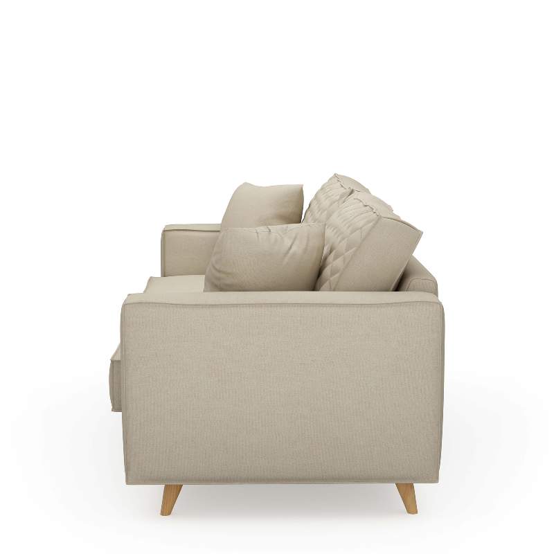 Kendall Sofa 3,5 Seater, oxford weave, flanders flax