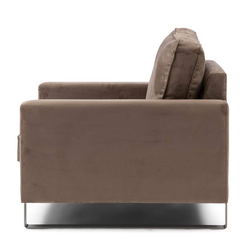 West Houston Armchair, scottish suede, liver