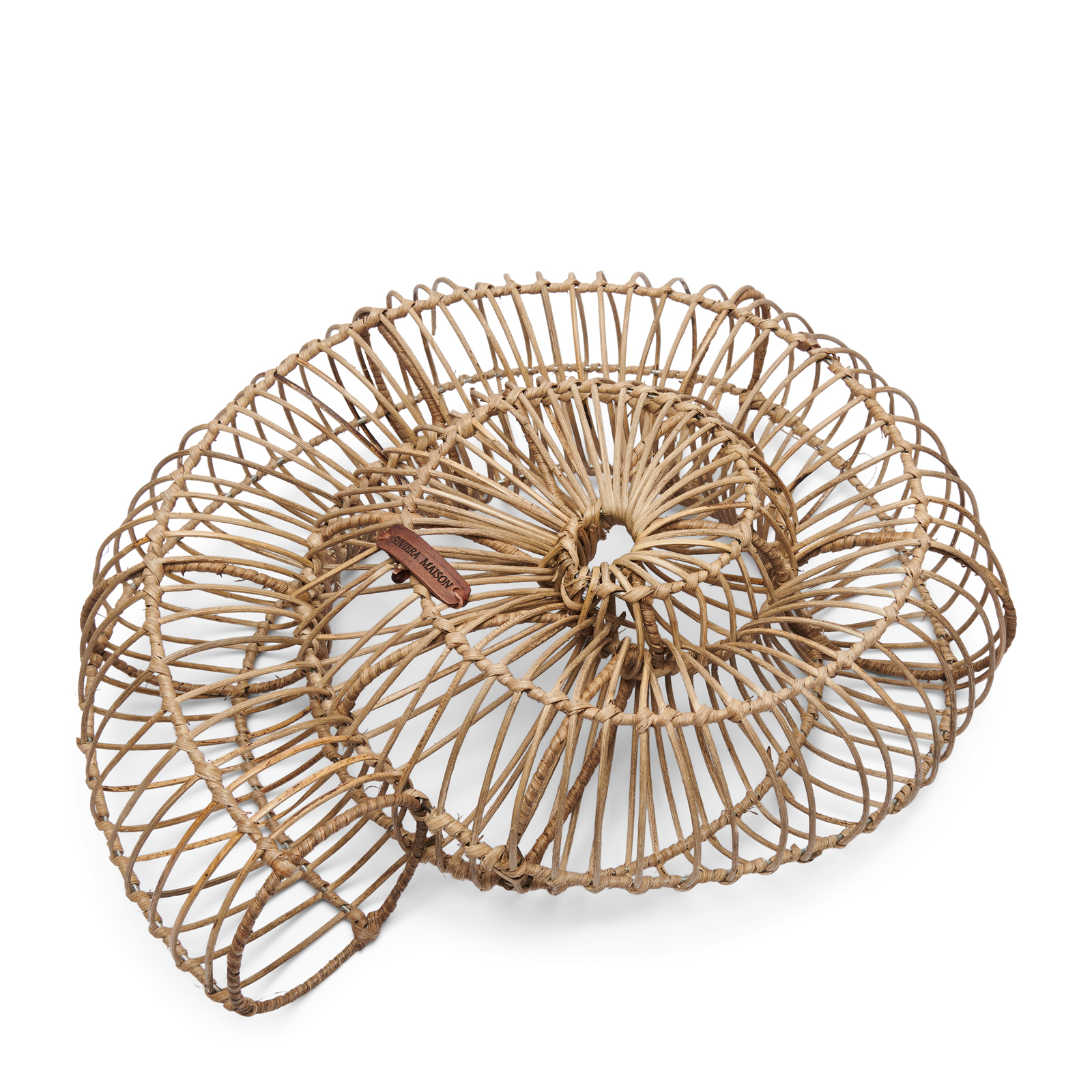 Rustic Rattan 3D Round Seashell Decoration