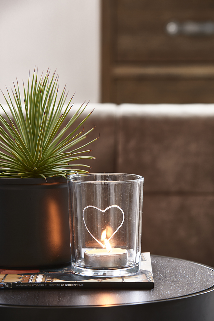 RM Wire Heart Votive clear