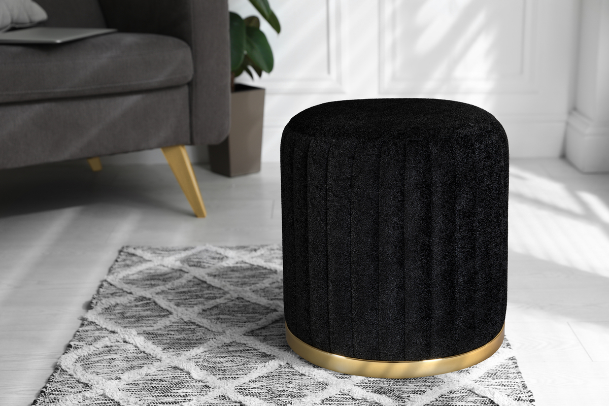 Hocker Doric 135 Schwarz / Gold