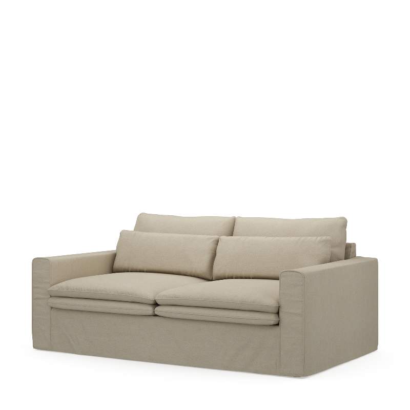 Continental Sofa 2,5 Seater, oxford weave, flanders flax