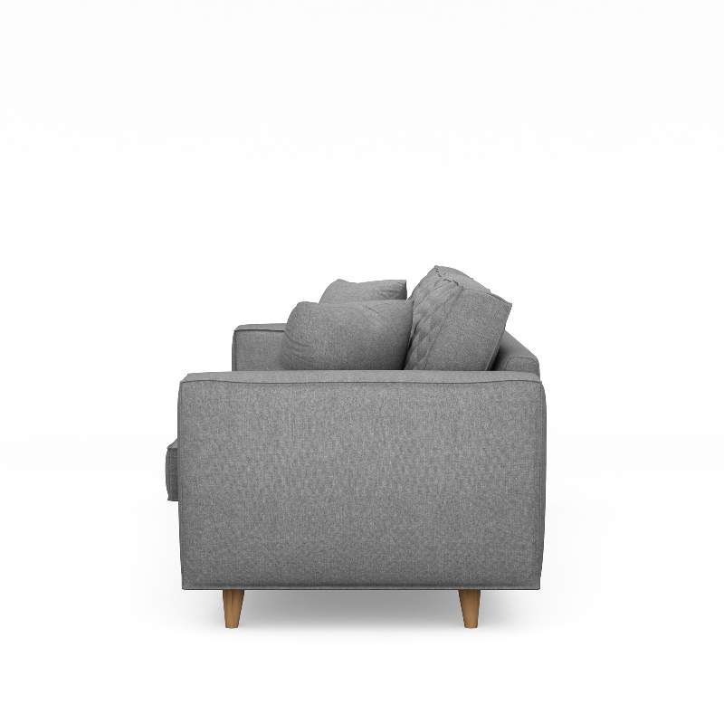 Kendall Sofa 2,5 Seater, washed cotton, grey