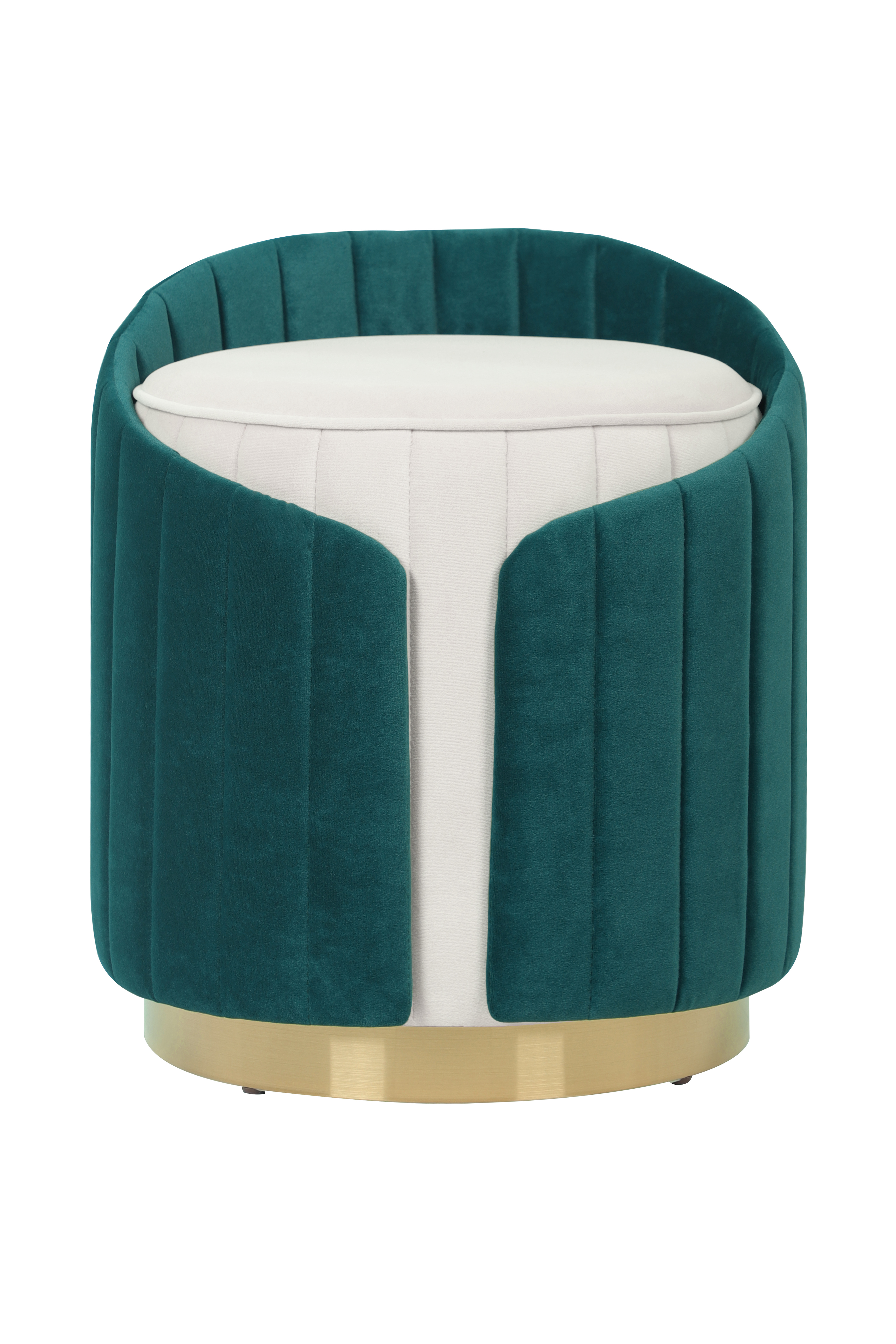 Hocker Corvin 125 Elfenbein / Petrol