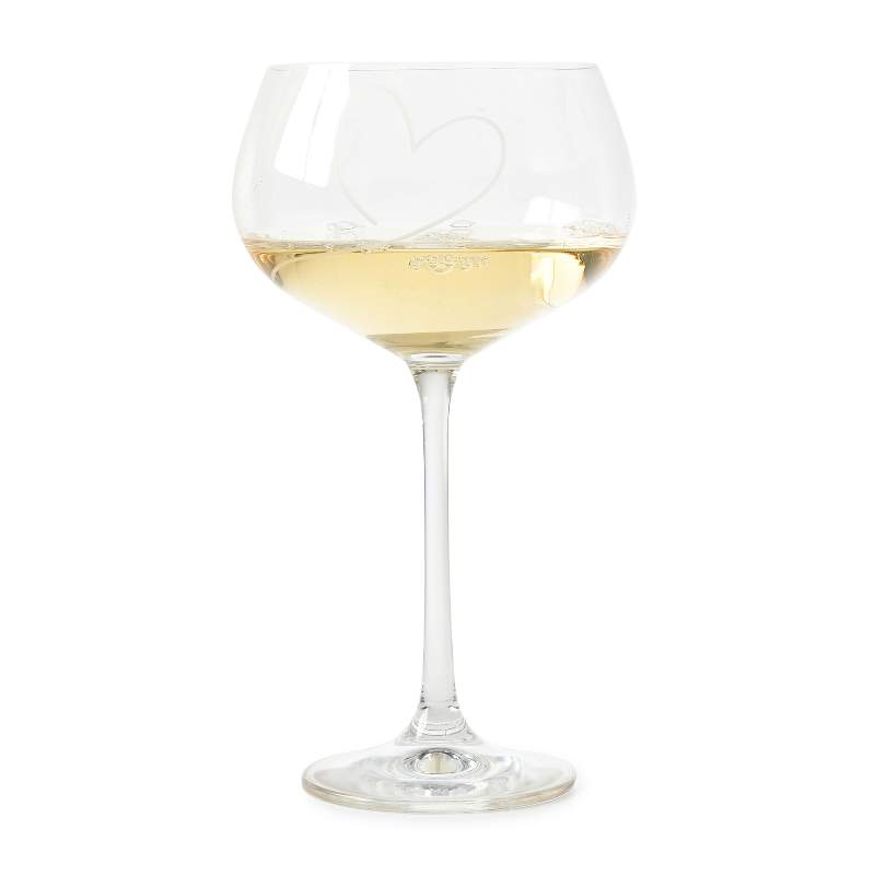 With Love White Wine Glass