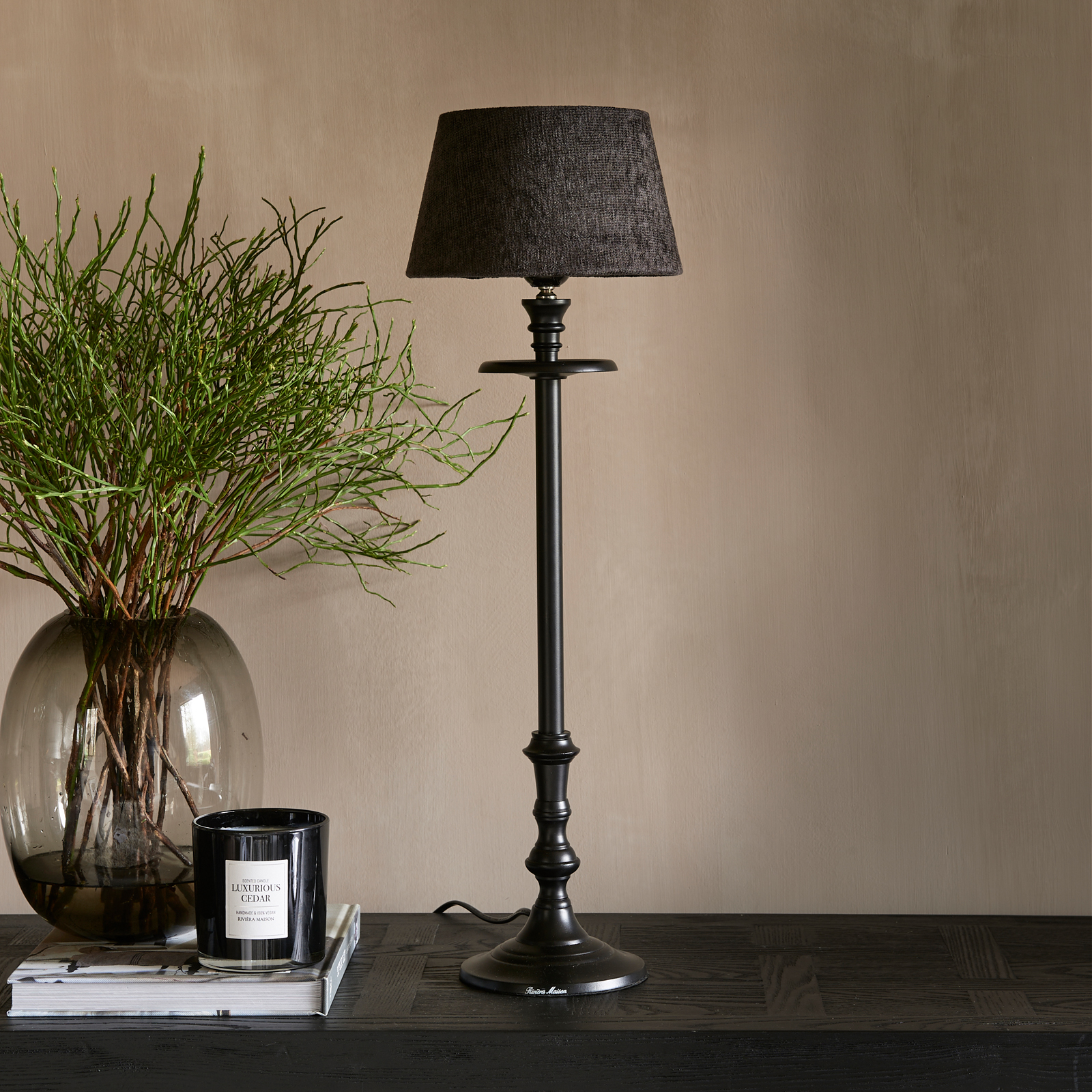 L'Hotel Lamp Base antique black