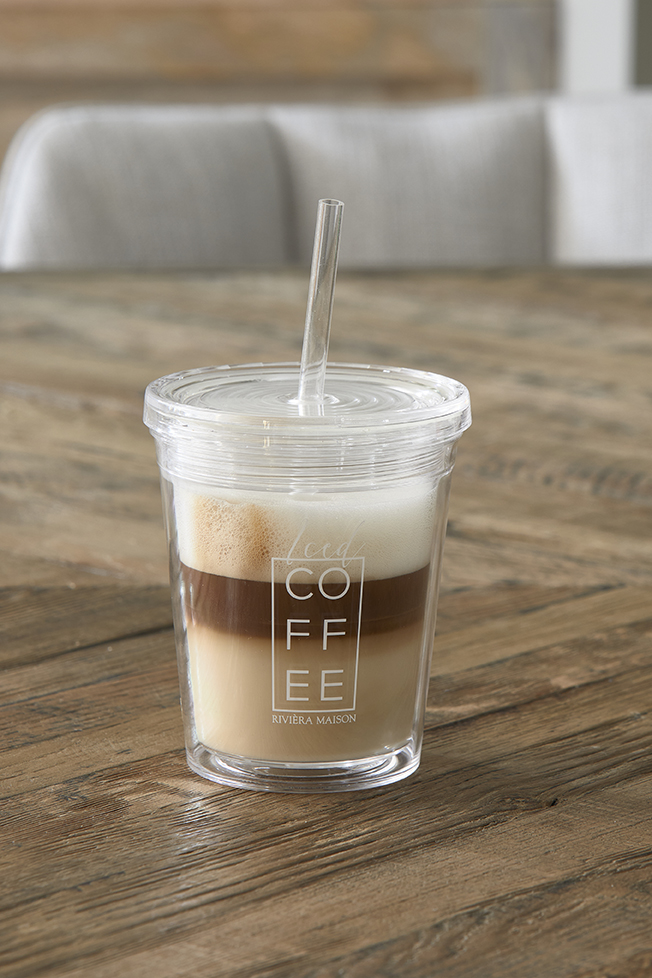 Ice Cold Coffee To Go Cup & Straw
