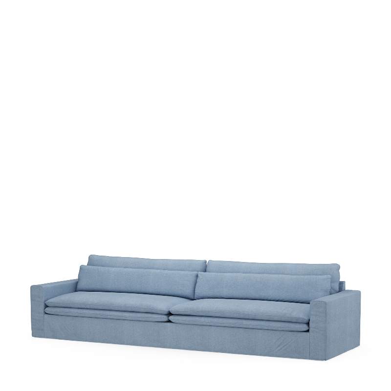 Continental Sofa XL, washed cotton, ice blue