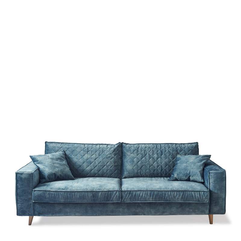 Kendall Sofa 3,5 Seater, velvet, petrol