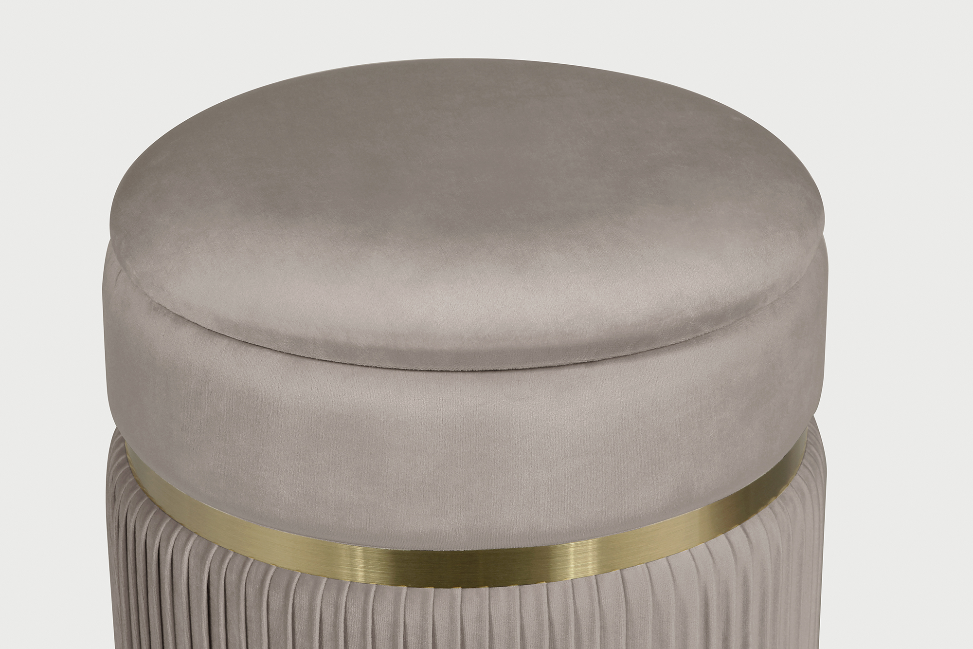 Hocker Zora 325 2er-Set Taupe / Gold Hocker Zora 325 2er-Set Taupe / Gold