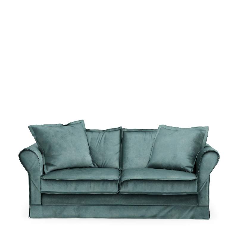 Carlton Sofa 2,5 Seater, velvet, mineral blue