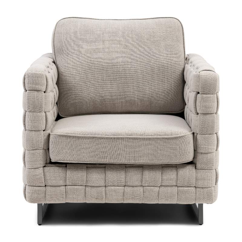 Room 48 Armchair, mouliné linen, fabulous flax