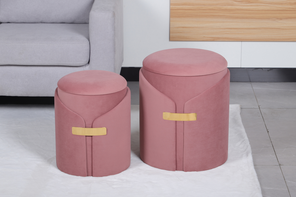 Hocker Forcet 125 2er-Set Elfenbein