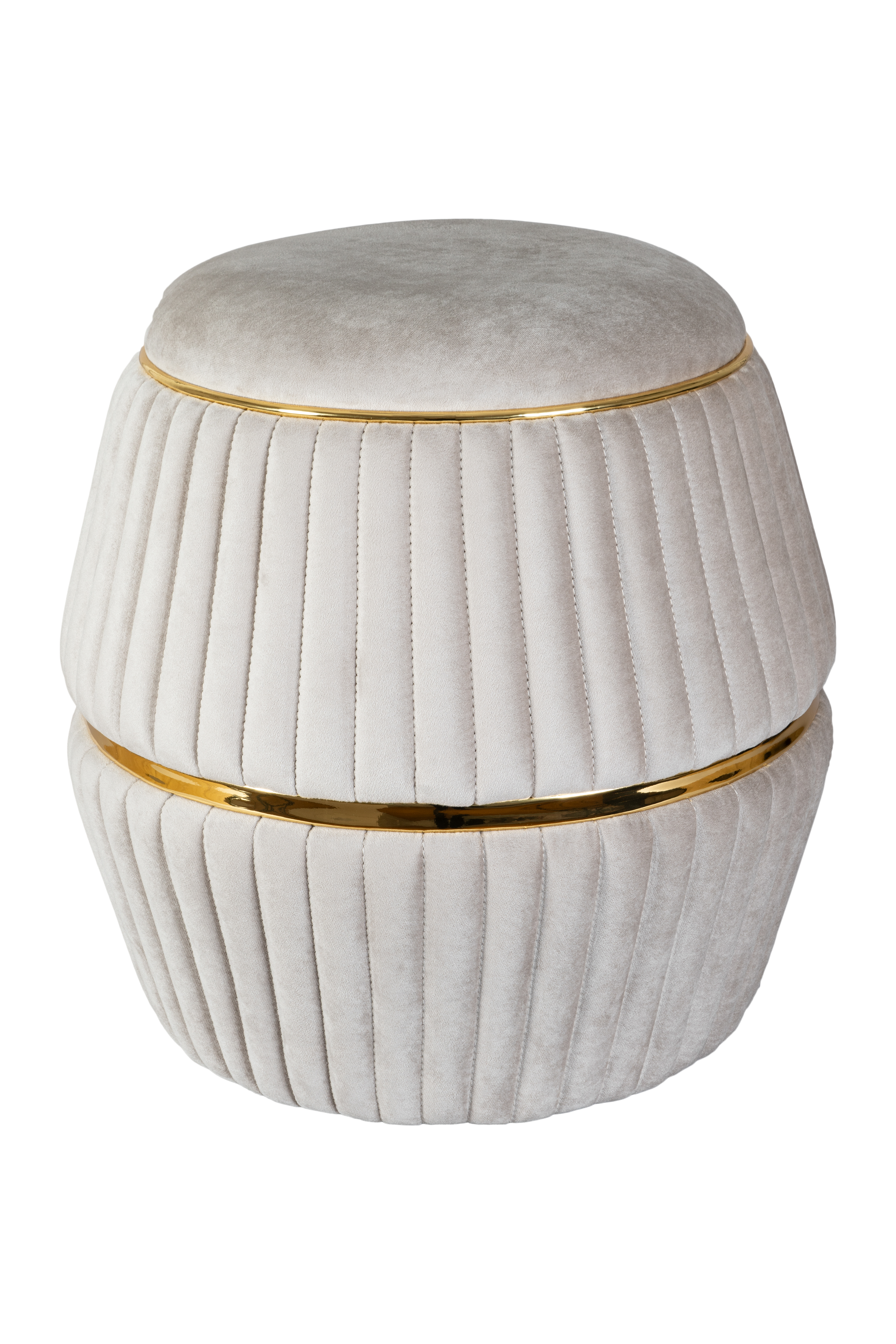 Hocker Doric 225 Taupe / Gold