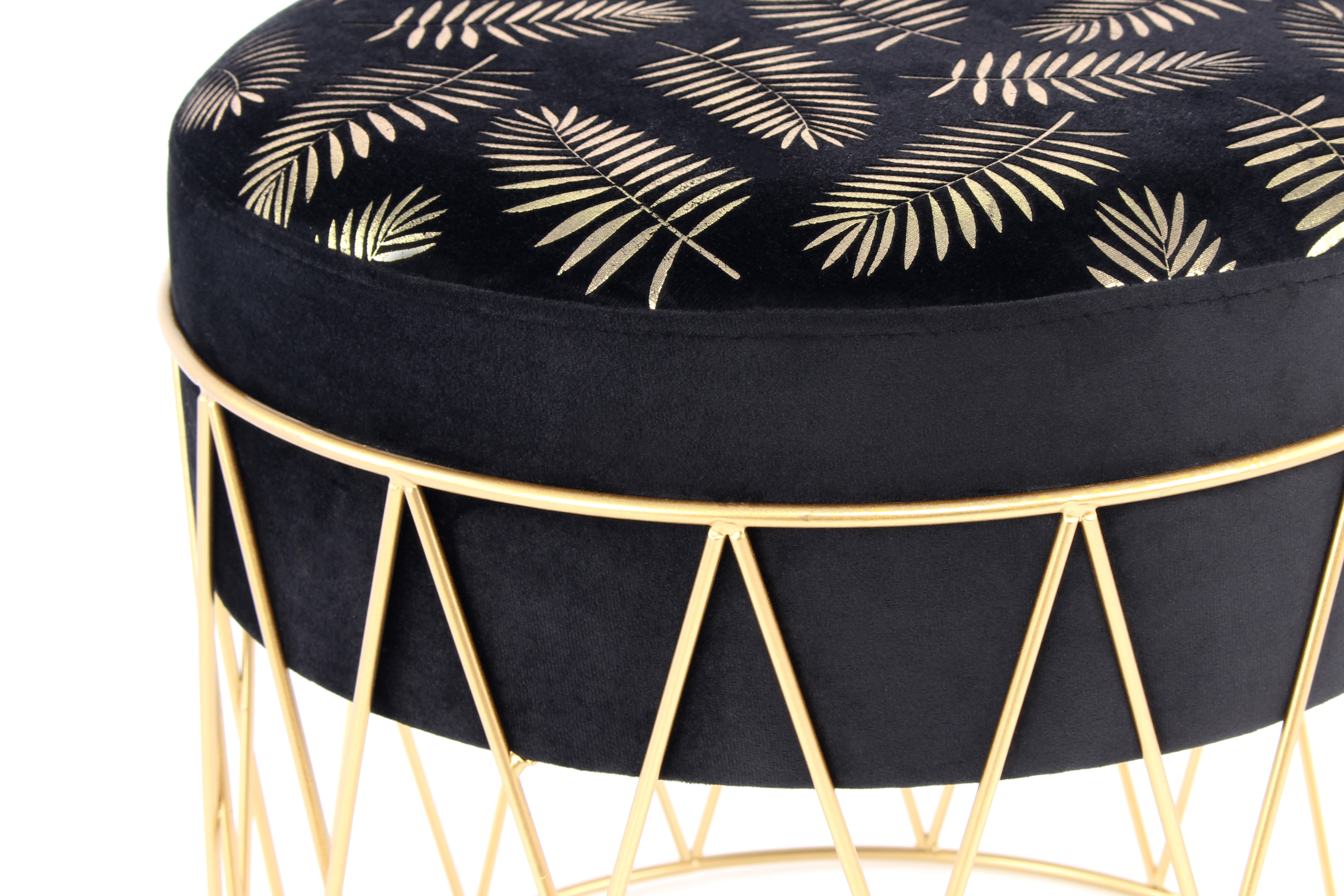 Hocker Cleopatra 225 Schwarz / Gold