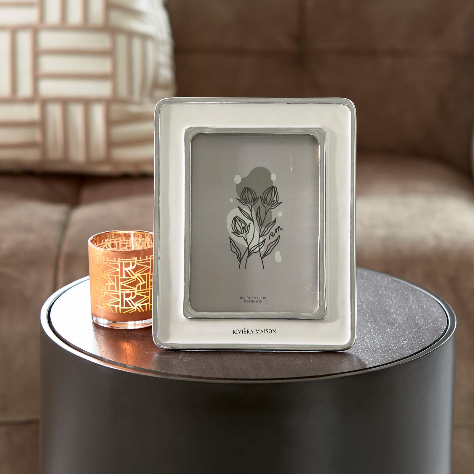 RM Pepe Photo Frame white silver 13x18 RM Pepe Photo Frame white silver 13x18