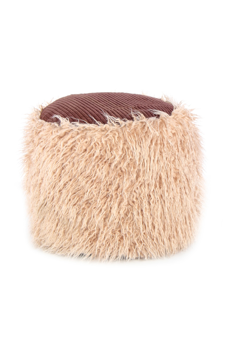 Fellpouf Bobtail 125 Beige / Braun