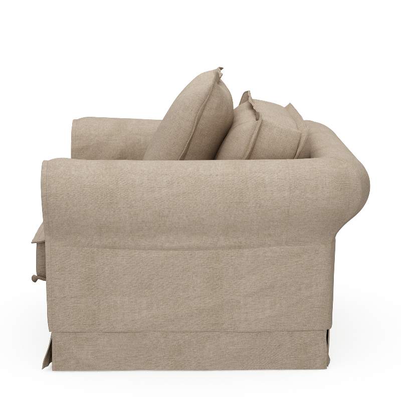 Carlton Love Seat, washed cotton, natural