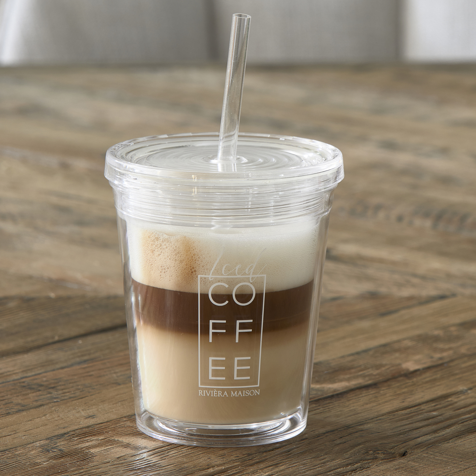 Ice Cold Coffee To Go Cup & Straw