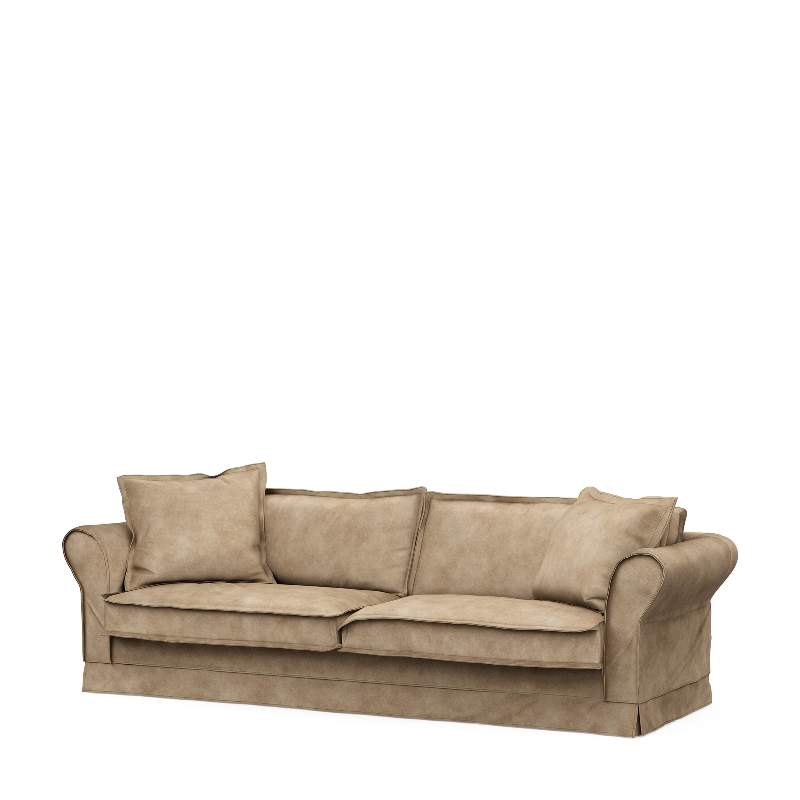 Carlton Sofa 3,5 Seater, velvet, golden beige