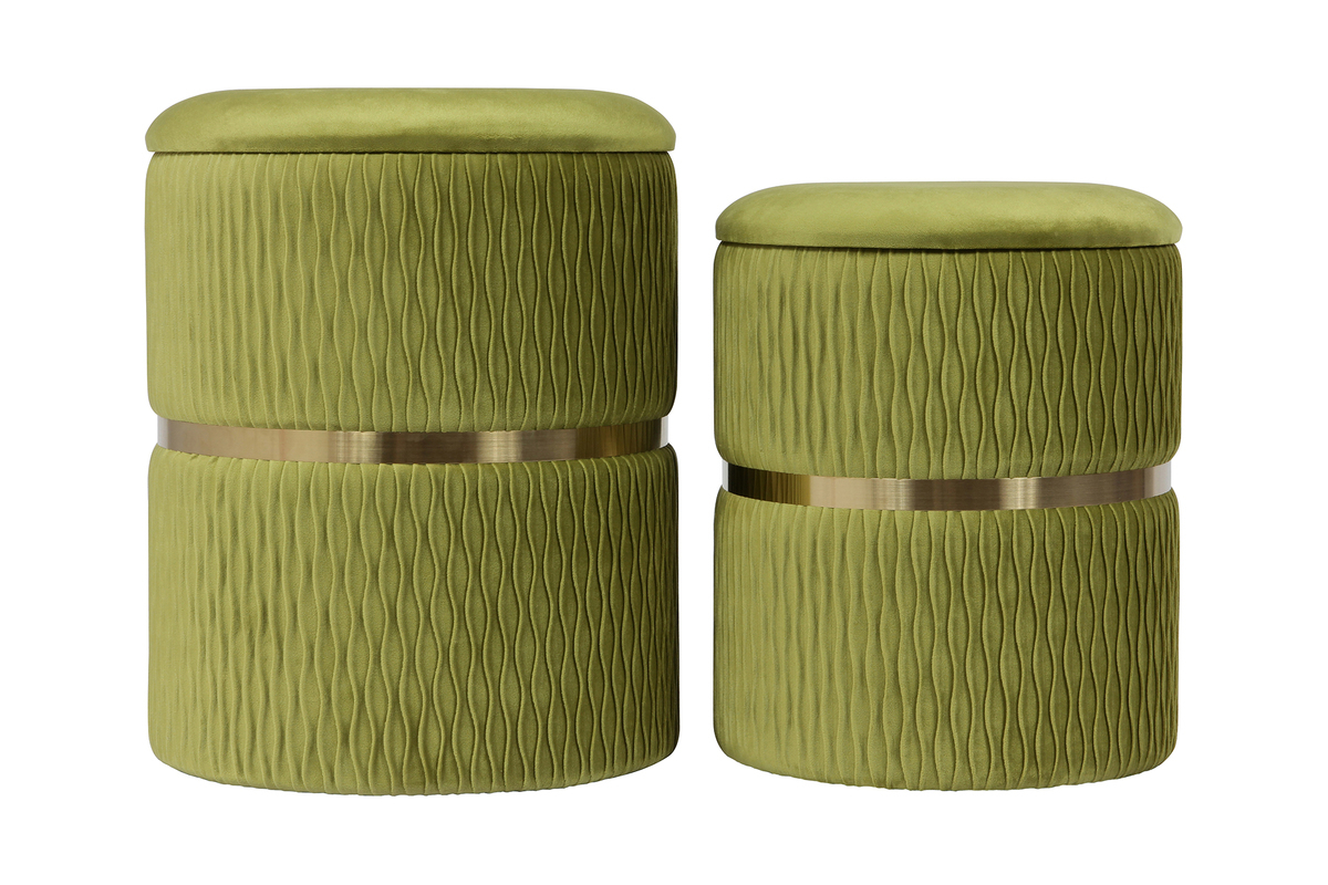 Hocker Milas 100-IN 2er-Set Pistachio-Grün