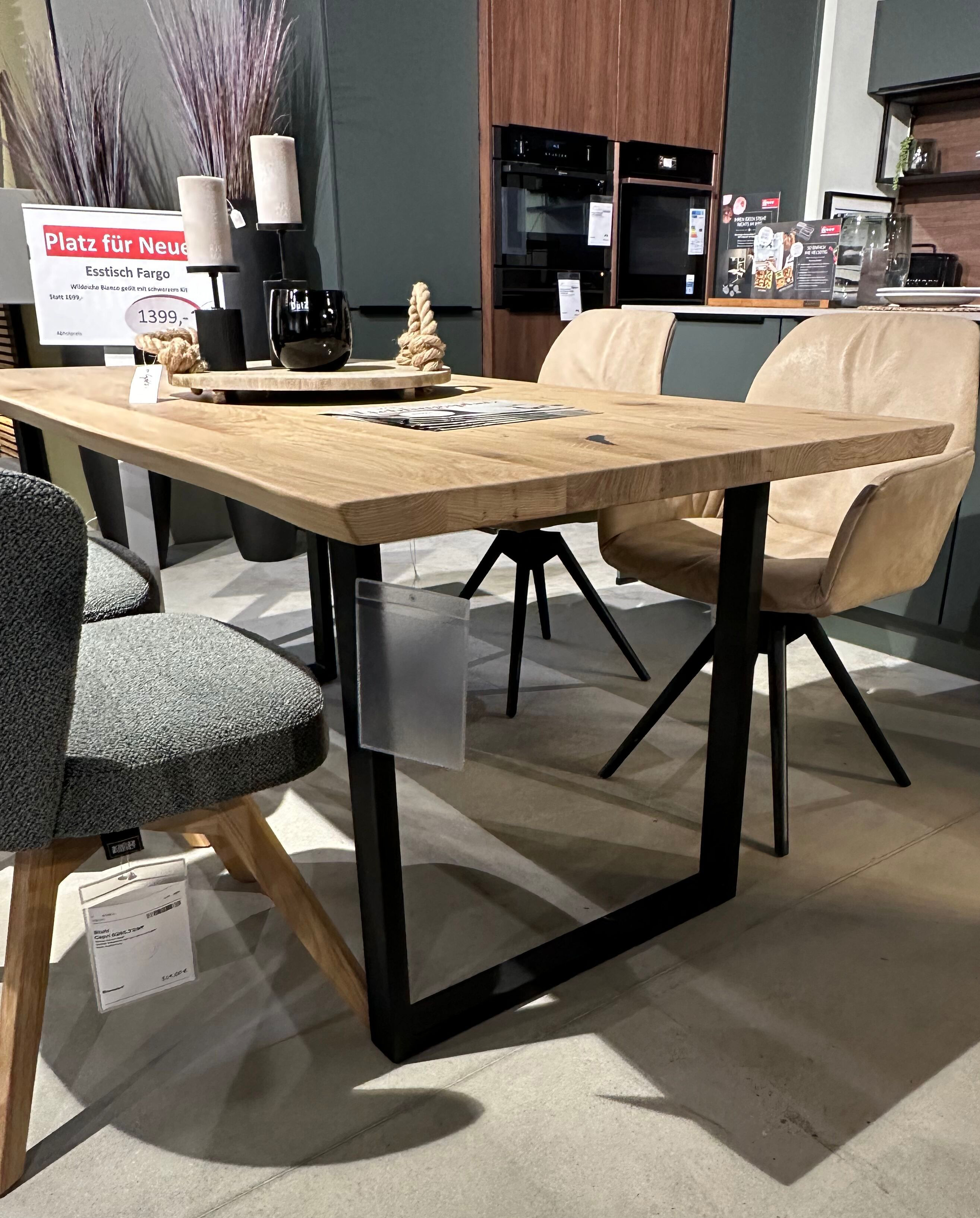 Esstisch Fargo Wildeiche Bianco geölt Wohnzimmer Esszimmer