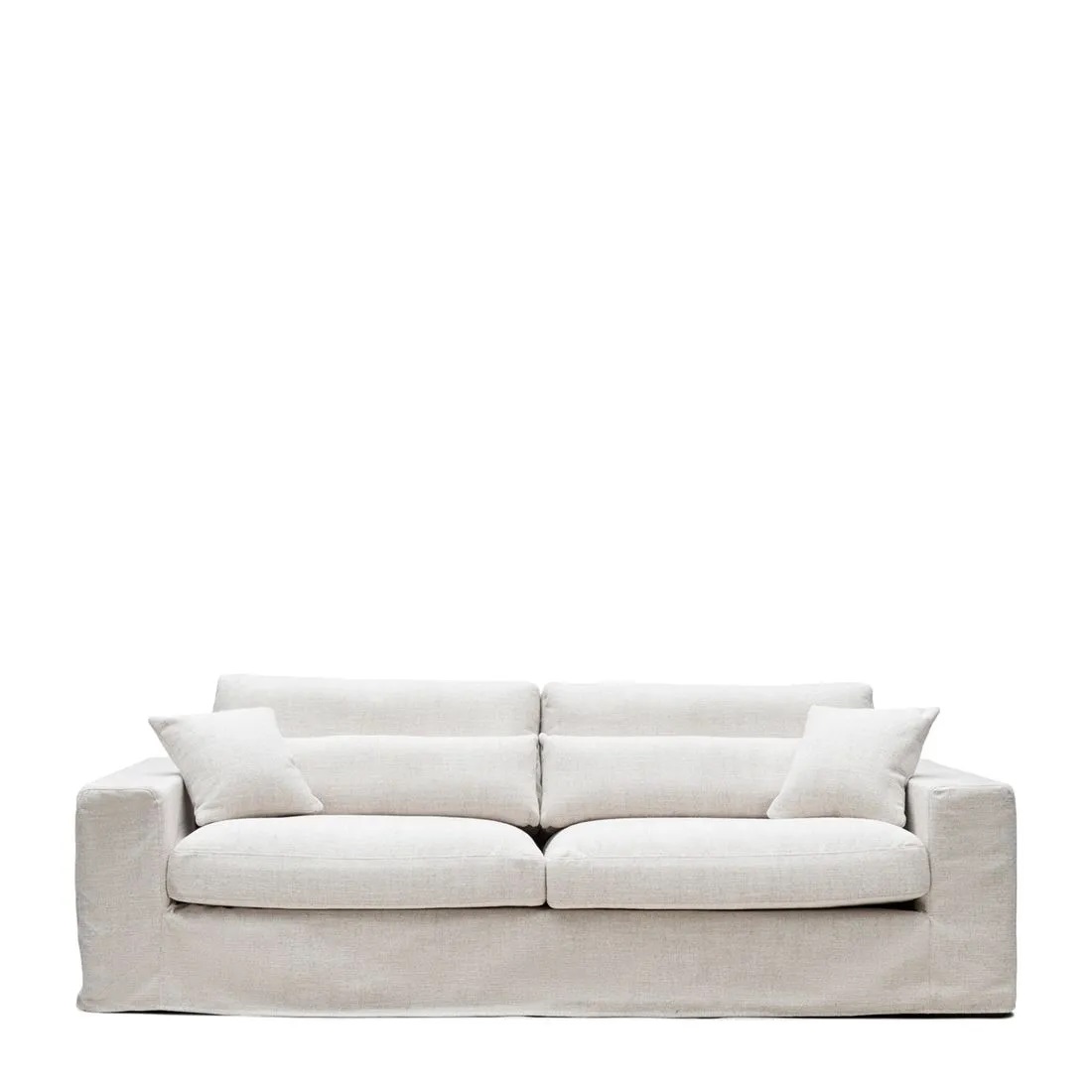 Miles Sofa 3,5 Seater, rich tweed, antique white