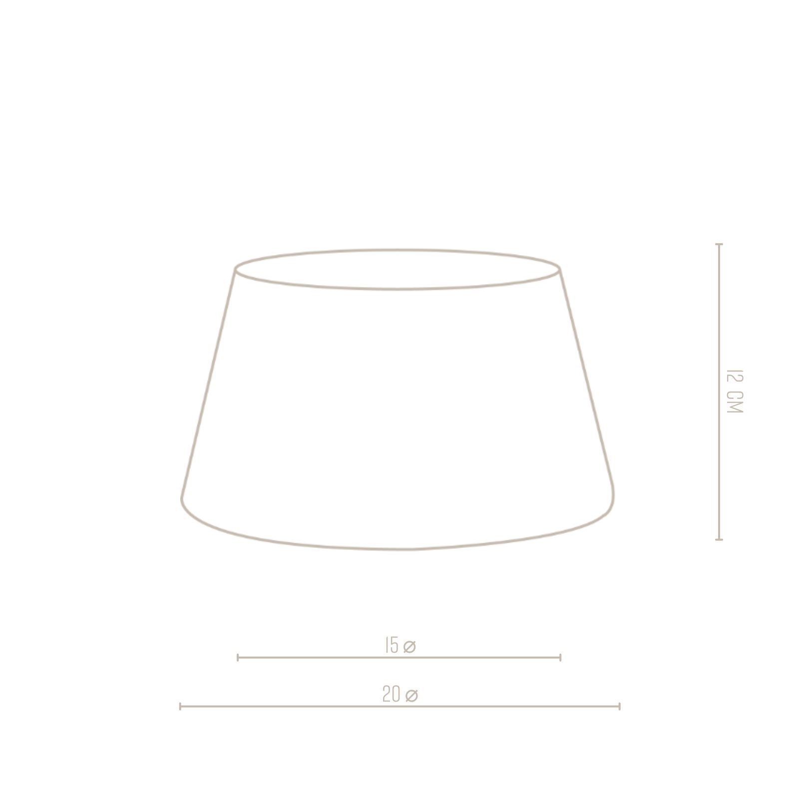 Loveable Linen Lampsh nat. 15x20