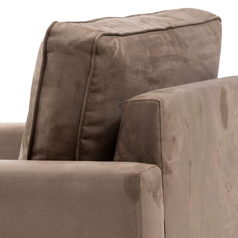 West Houston Armchair, scottish suede, liver