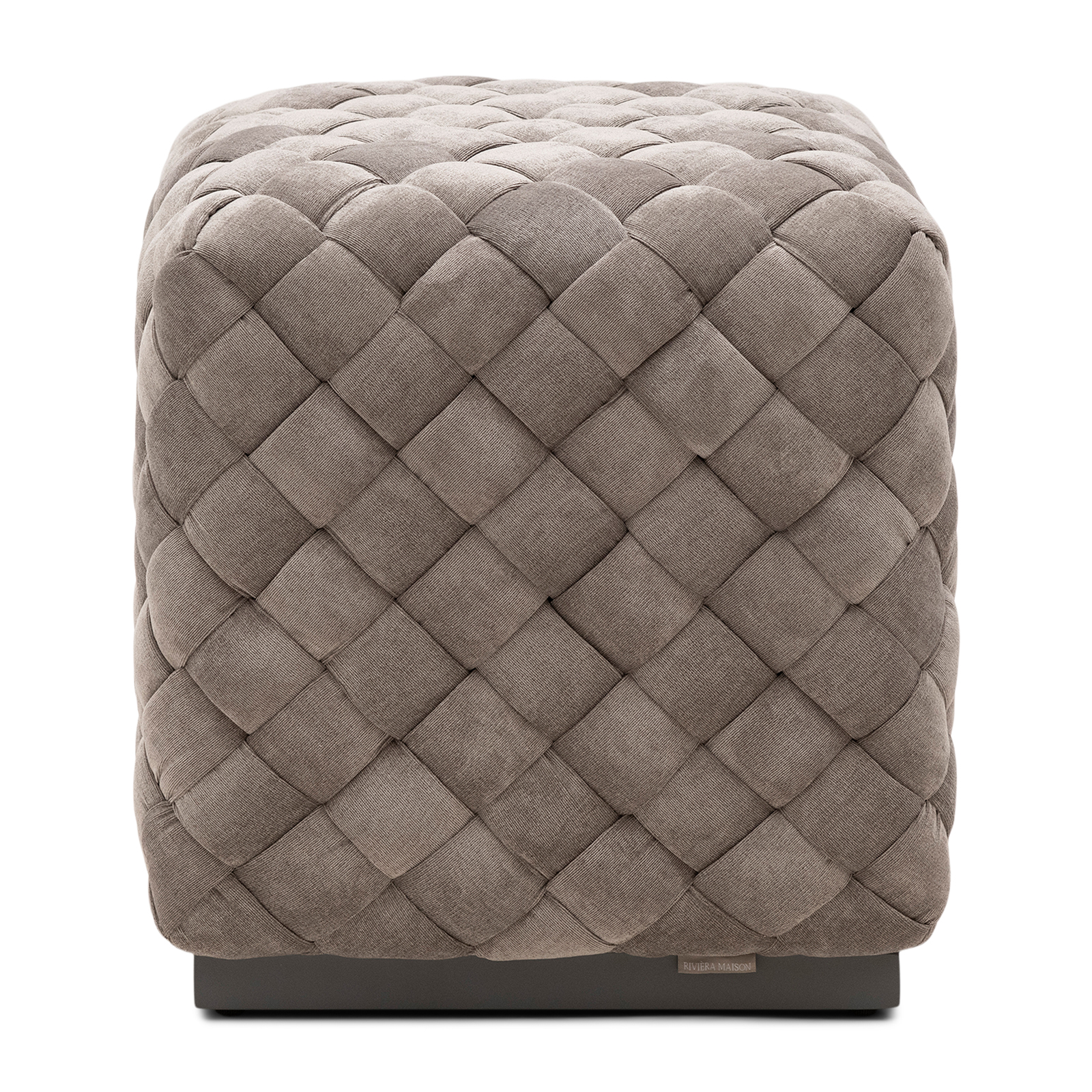 Room 48 Stool 40x40, fine tweed, pebbles