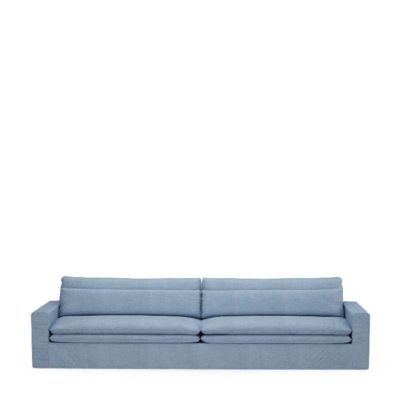 Continental Sofa XL, washed cotton, ice blue