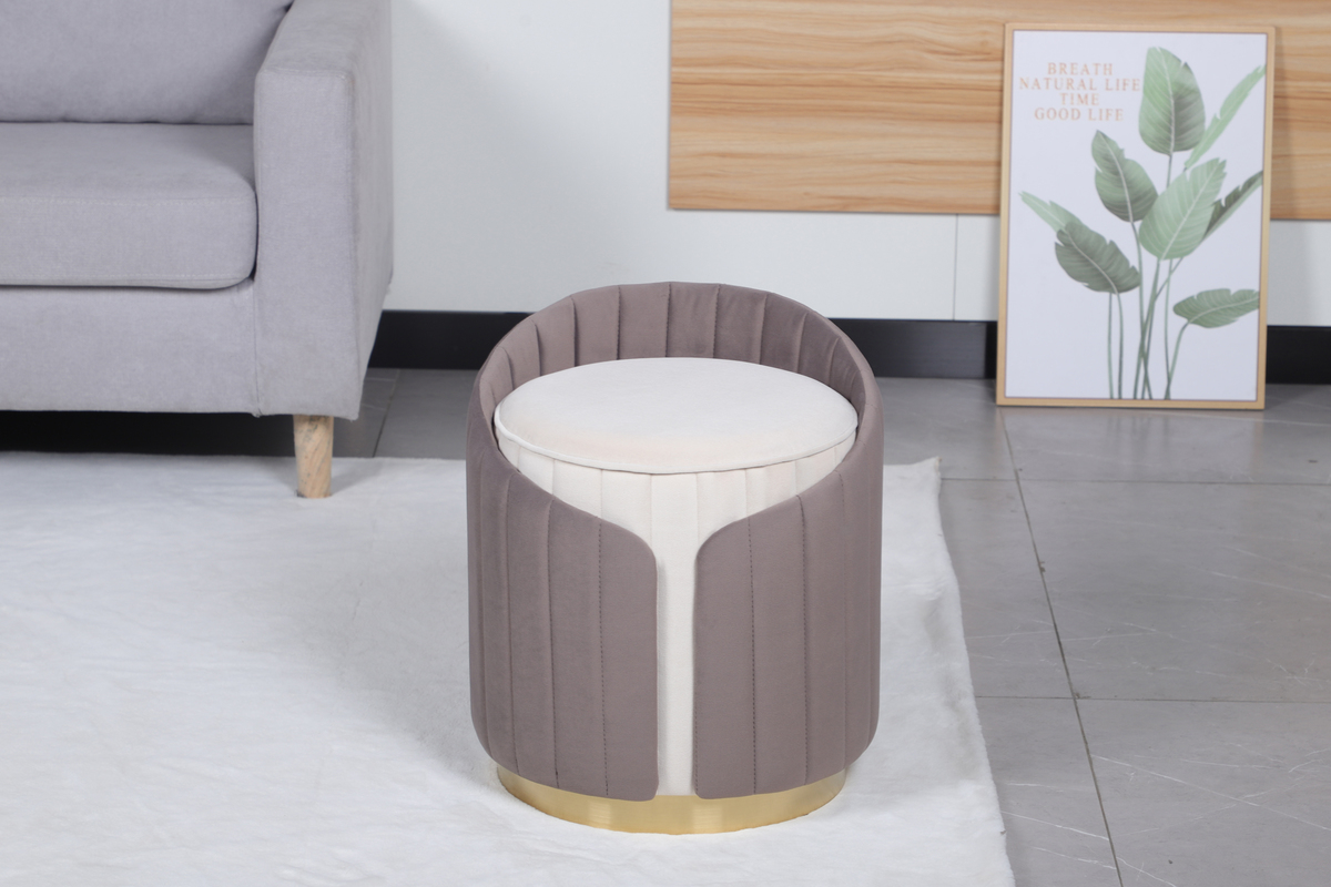 Hocker Corvin 125 Elfenbein / Taupe