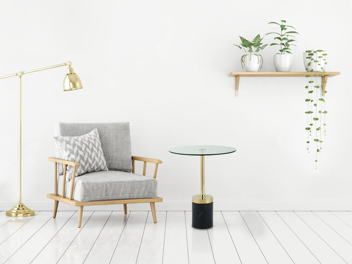 Beistelltisch Lana 125 Gold / Schwarz