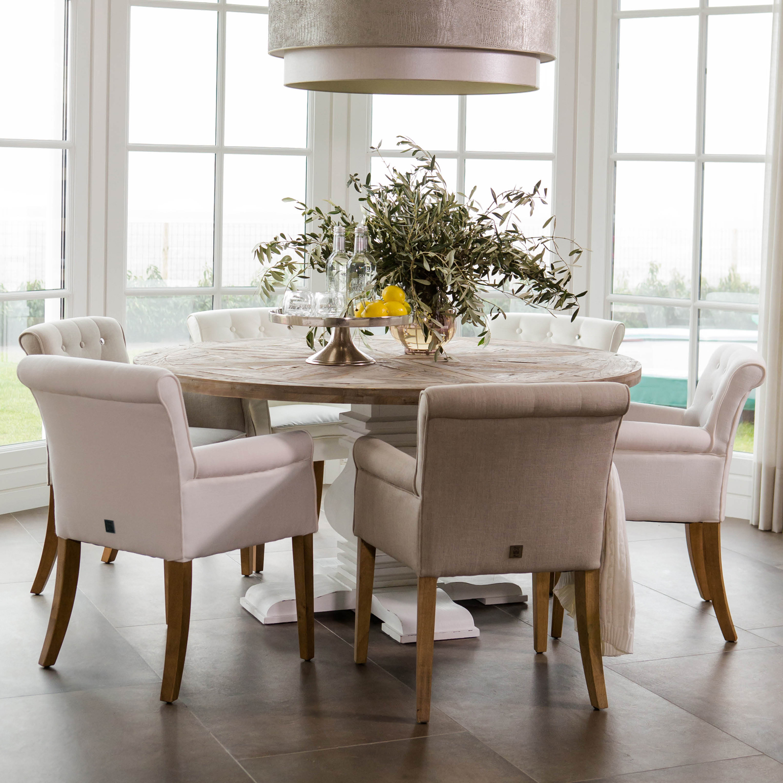 La Scala Dining Armchair, linen, flax