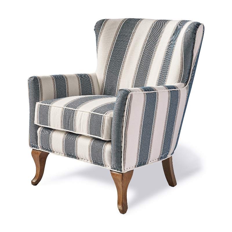 Cavendish Armchair, blue stripe