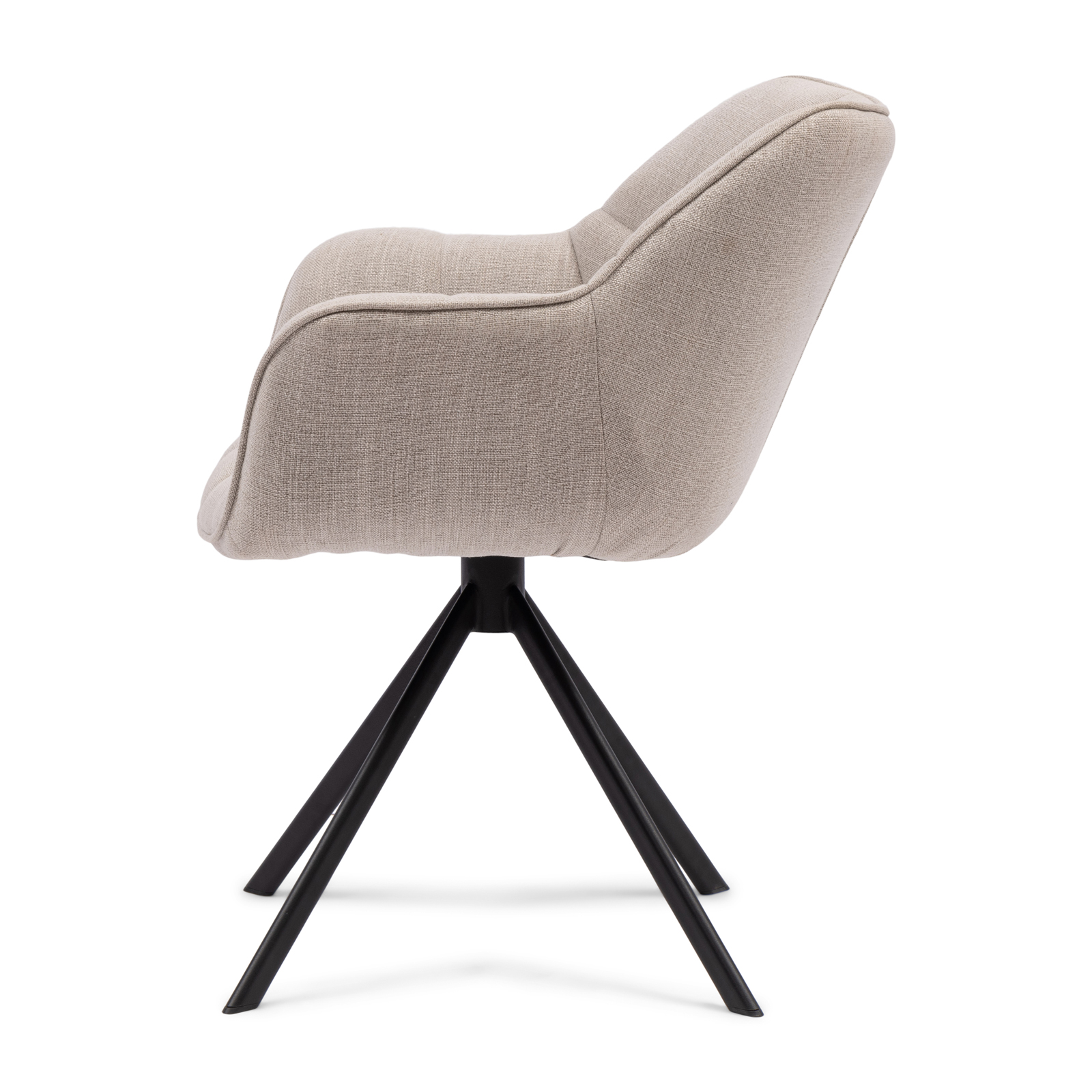 Carnaby Dining Armchair Turning Leg, mouliné linen, fabulous flax Carnaby Dining Armchair Turning Leg, mouliné linen, fabulous flax