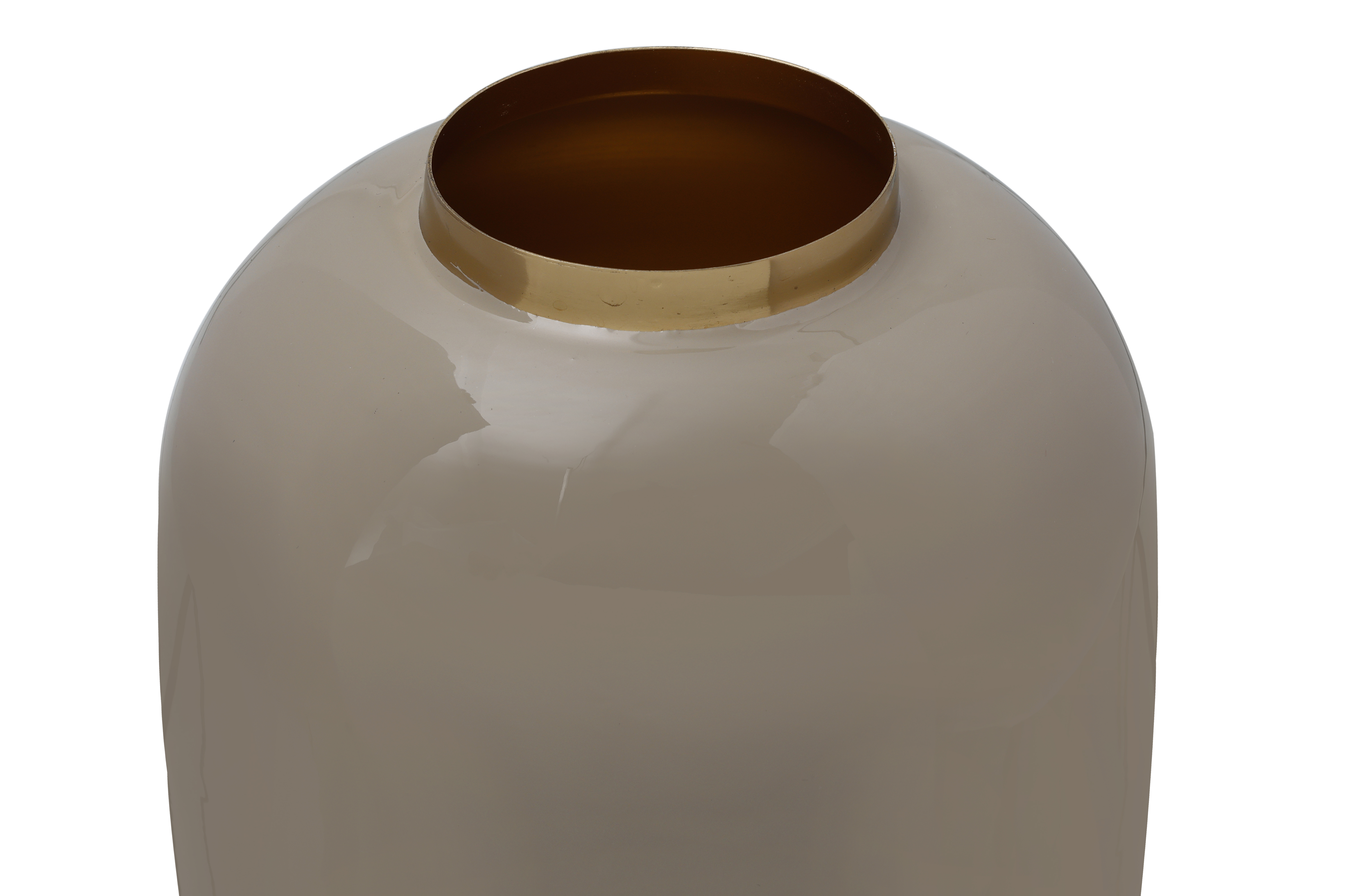 Vase Art Deco 355 Taupe / Gold