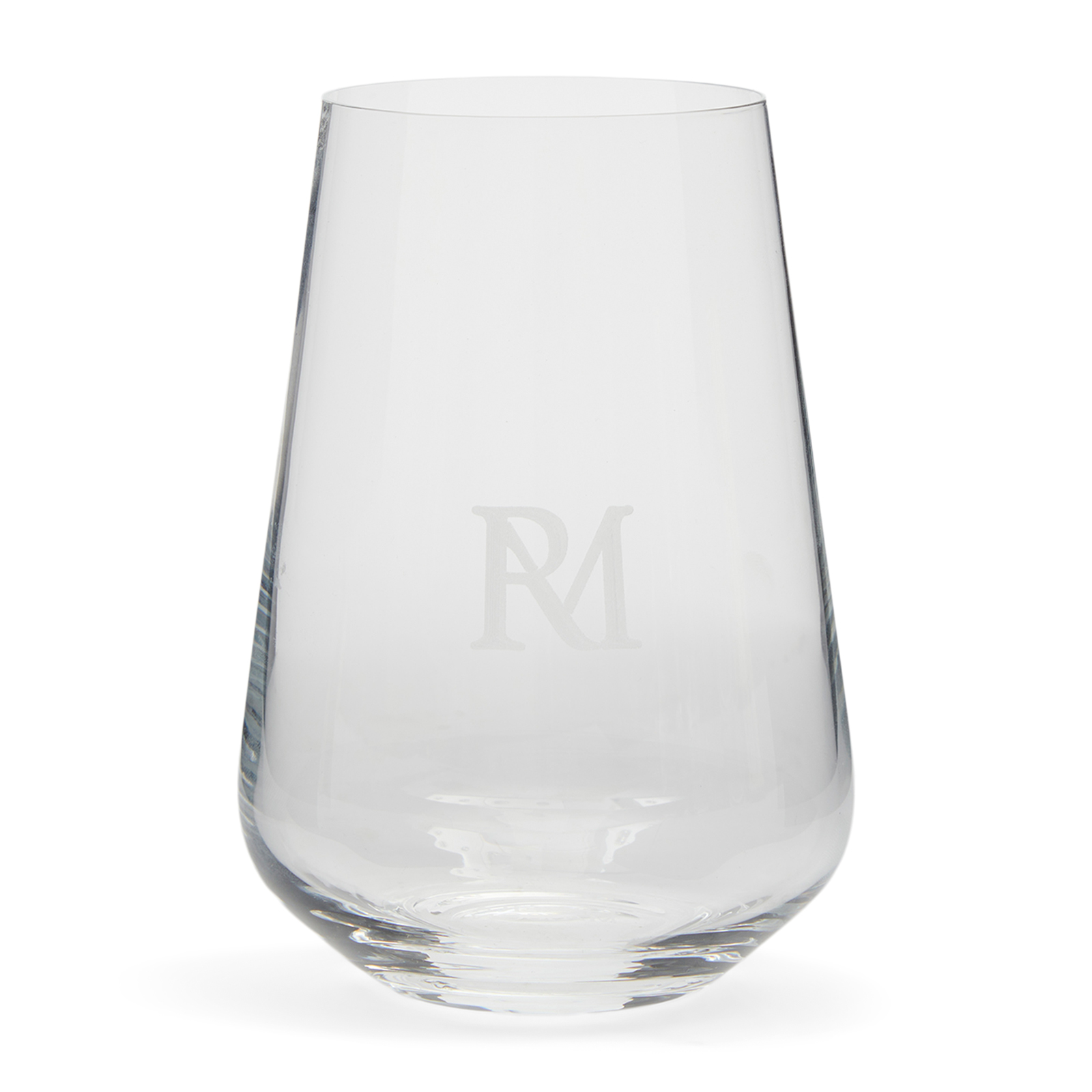 RM Monogram Water Glass M
