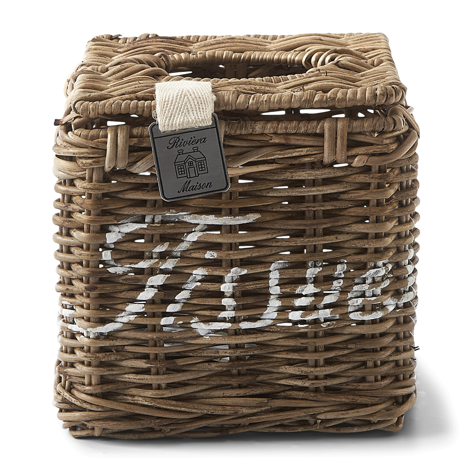 Rustic Rattan Tissue Square Box