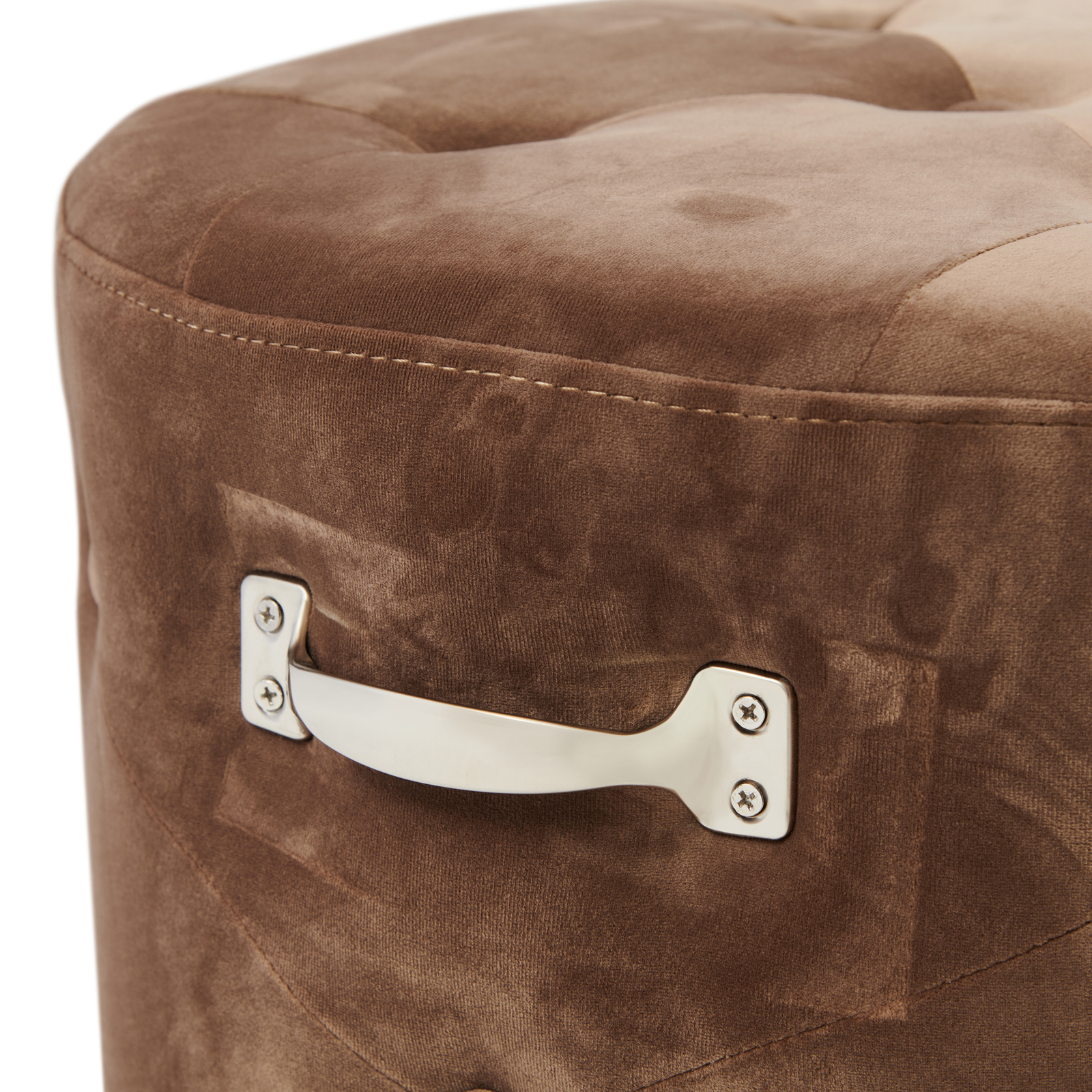 Bowery Footstool, velvet III, golden mink