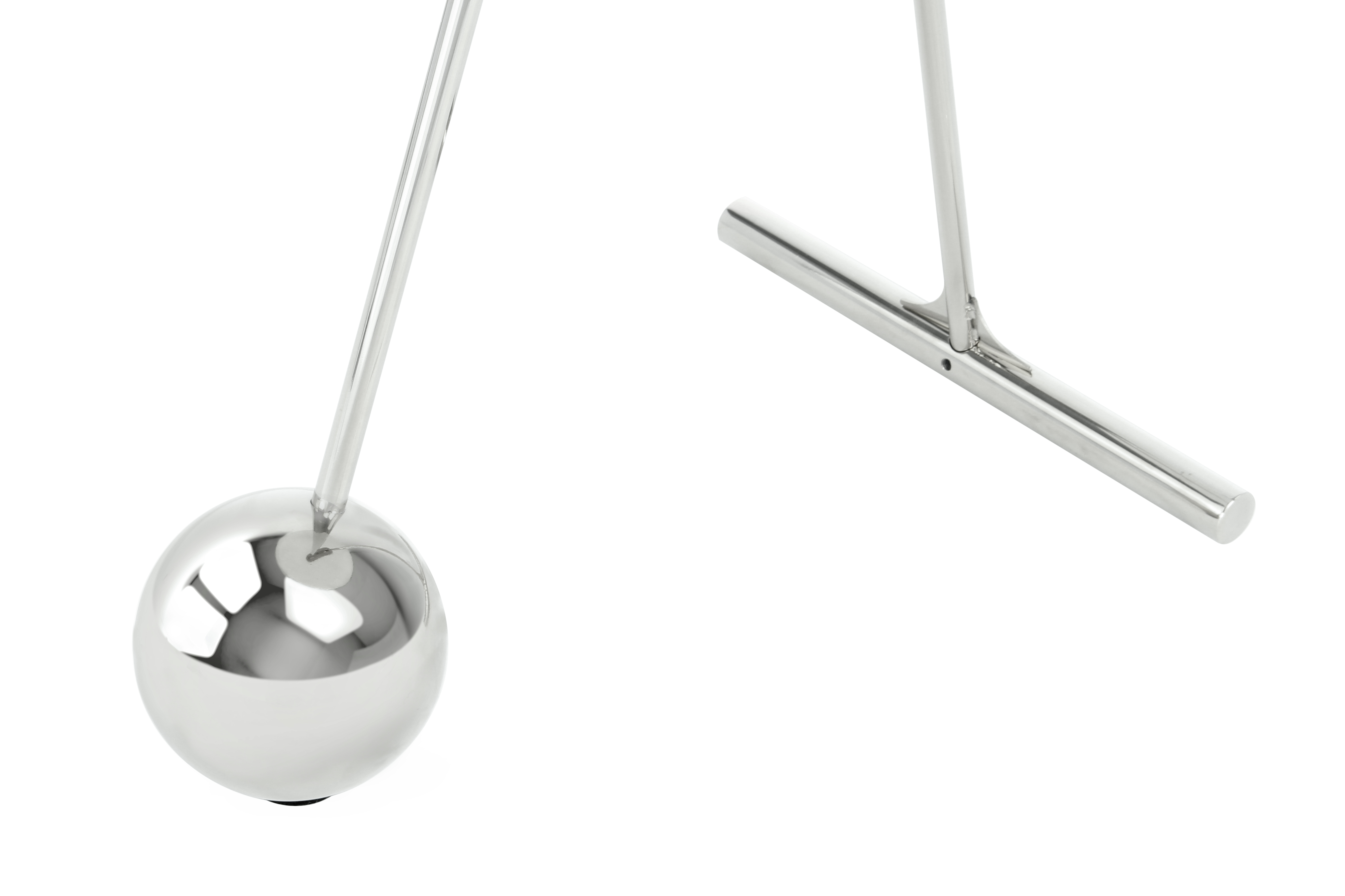 Beistelltisch Pendulum 525 Silber / Weiß