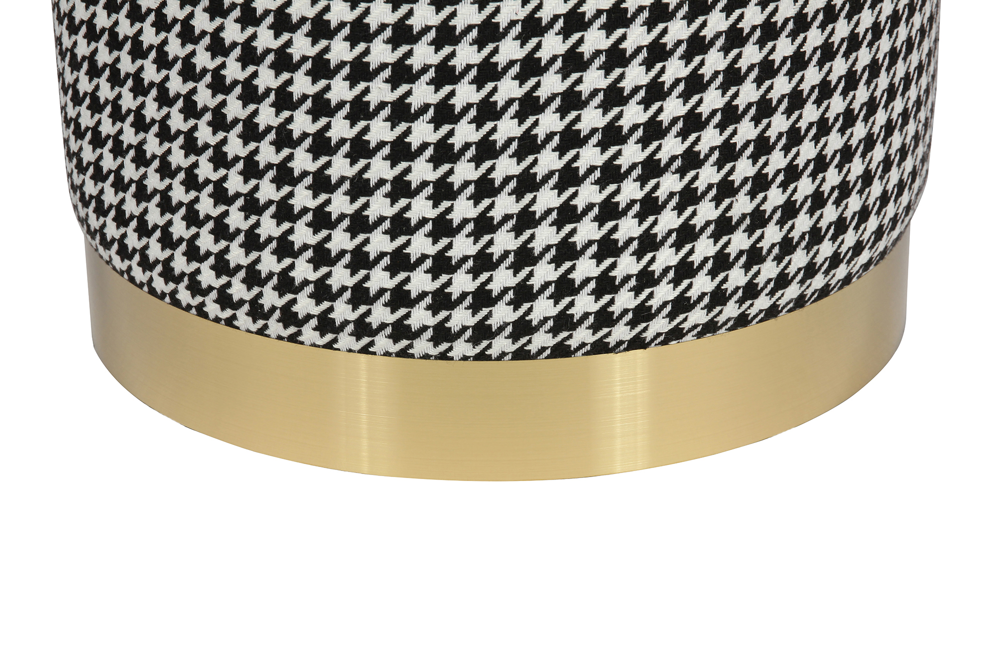 Hocker Nona 525 Schwarz / Weiß / Gold