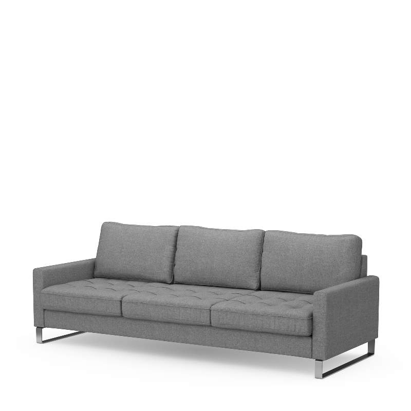 West Houston Sofa 3,5 seater, washed cotton, grey