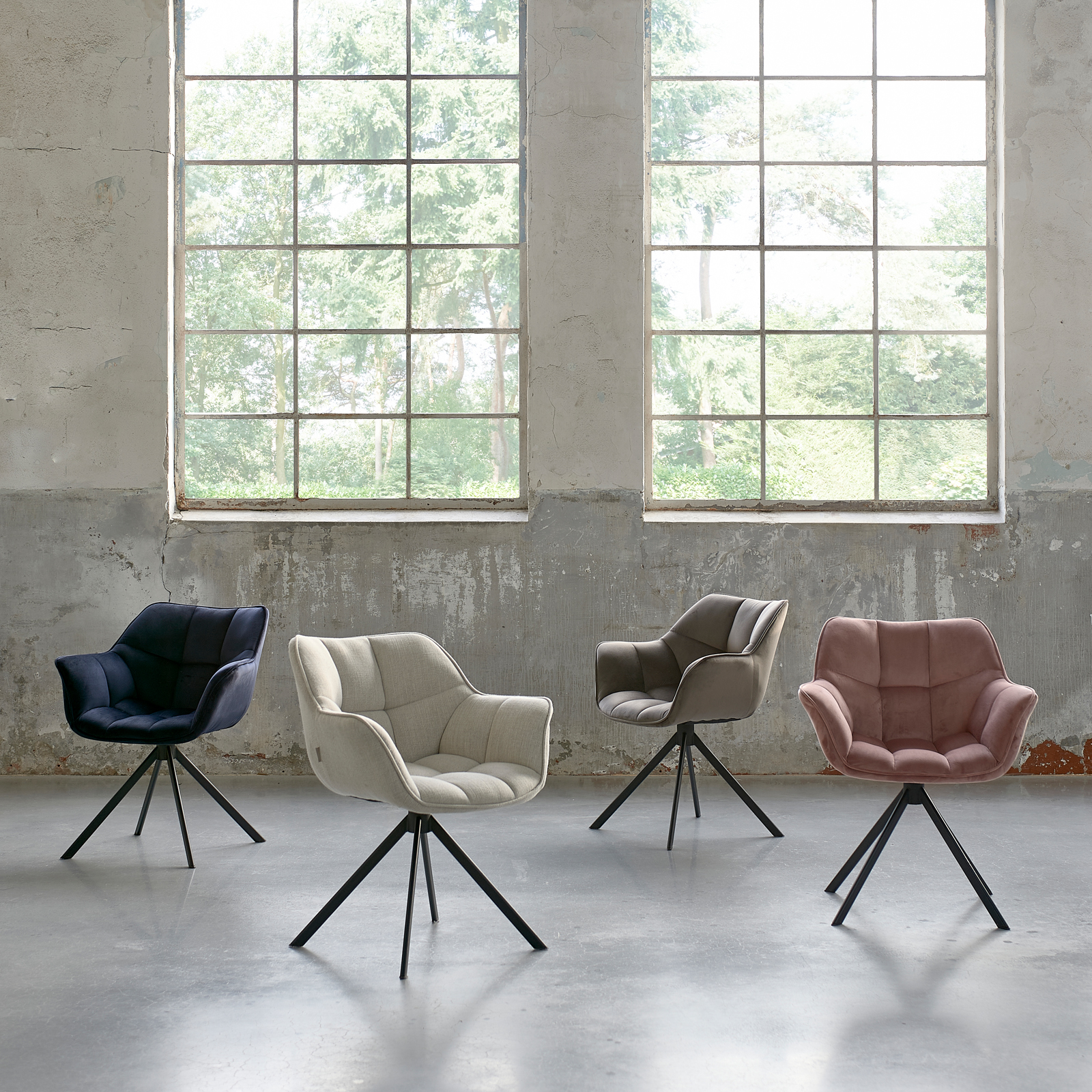 Carnaby Dining Armchair Turning Leg, mouliné linen, fabulous flax Carnaby Dining Armchair Turning Leg, mouliné linen, fabulous flax